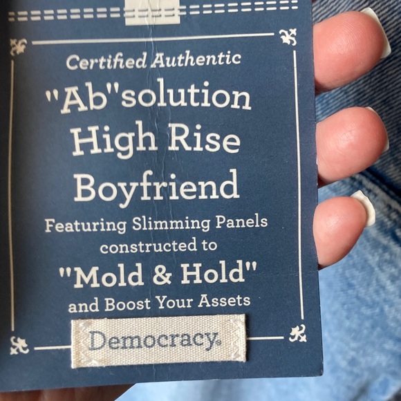 Democracy absolution high rise boyfriend jean slimming panels Denim Jean 14P - Picture 4 of 17